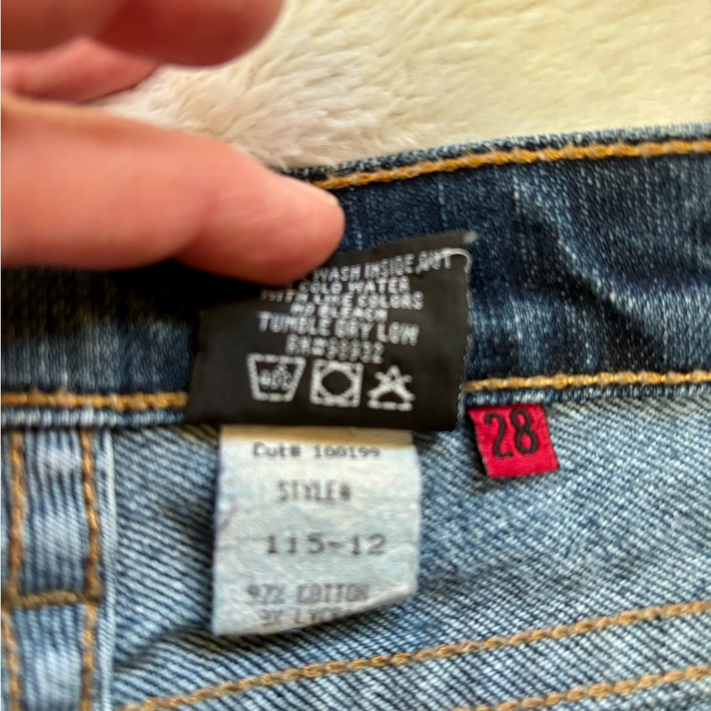 Red Engine Dark Blue Flare Jeans - Picture 7 of 9
